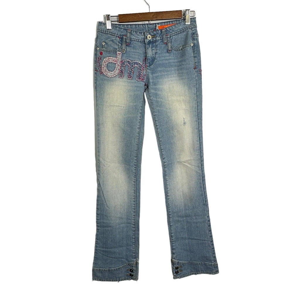 Akademiks‎ Womens Vintage Embroidered Bootcut Jeans 26 - Picture 2 of 12